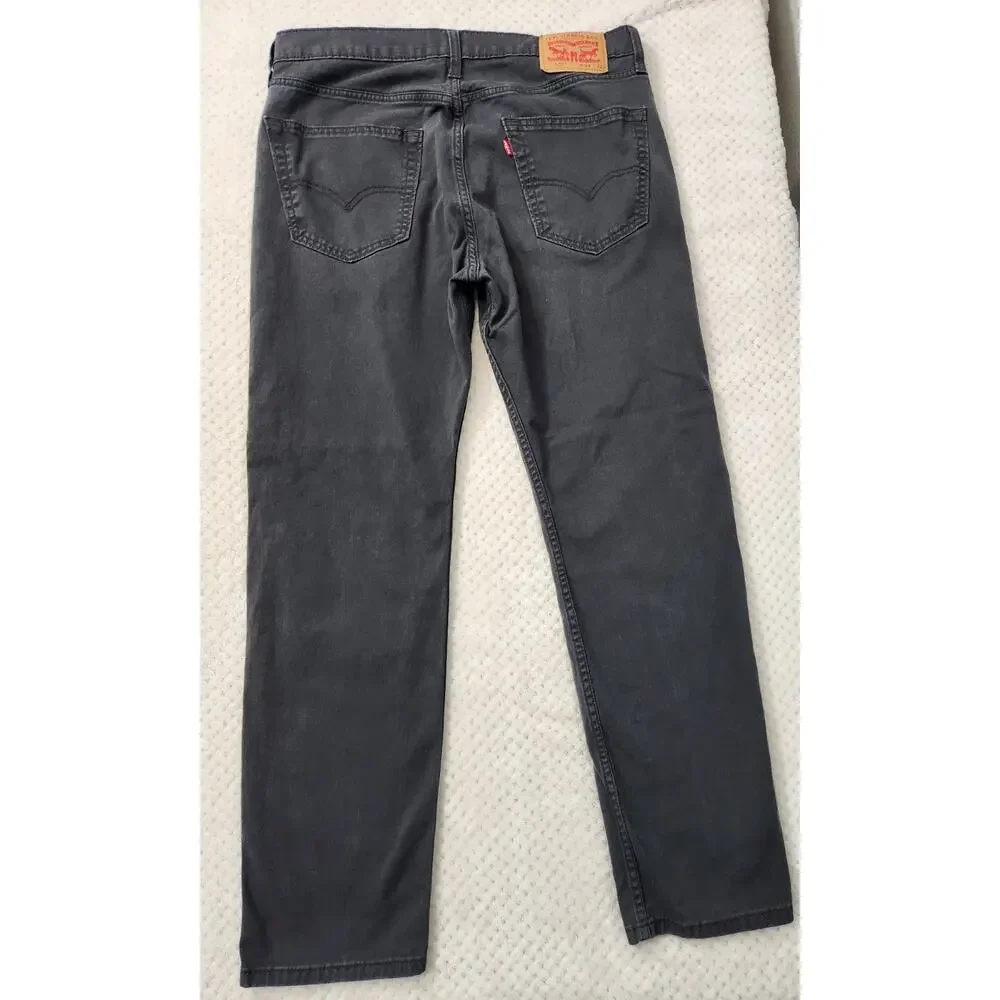 Levis‎ 502 Jeans Mens 34x32 Gray Tapered Stretch Denim Casual Pants